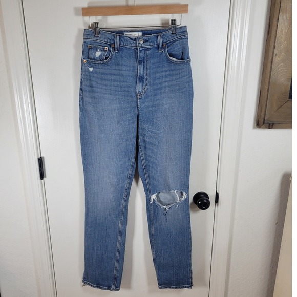 Abercrombie & Fitch The 90's Slim Straight Ultra High Rise Size 29/8R - Picture 1 of 8
